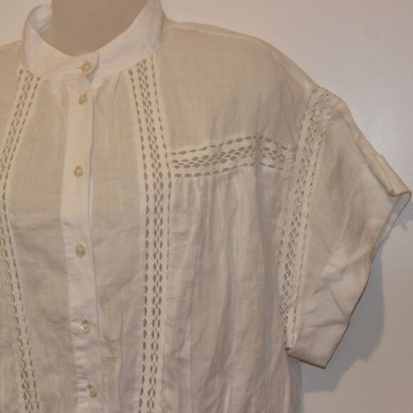 Frame White Twisted Pleat Mini DressWomen Size Medium - Picture 8 of 15
